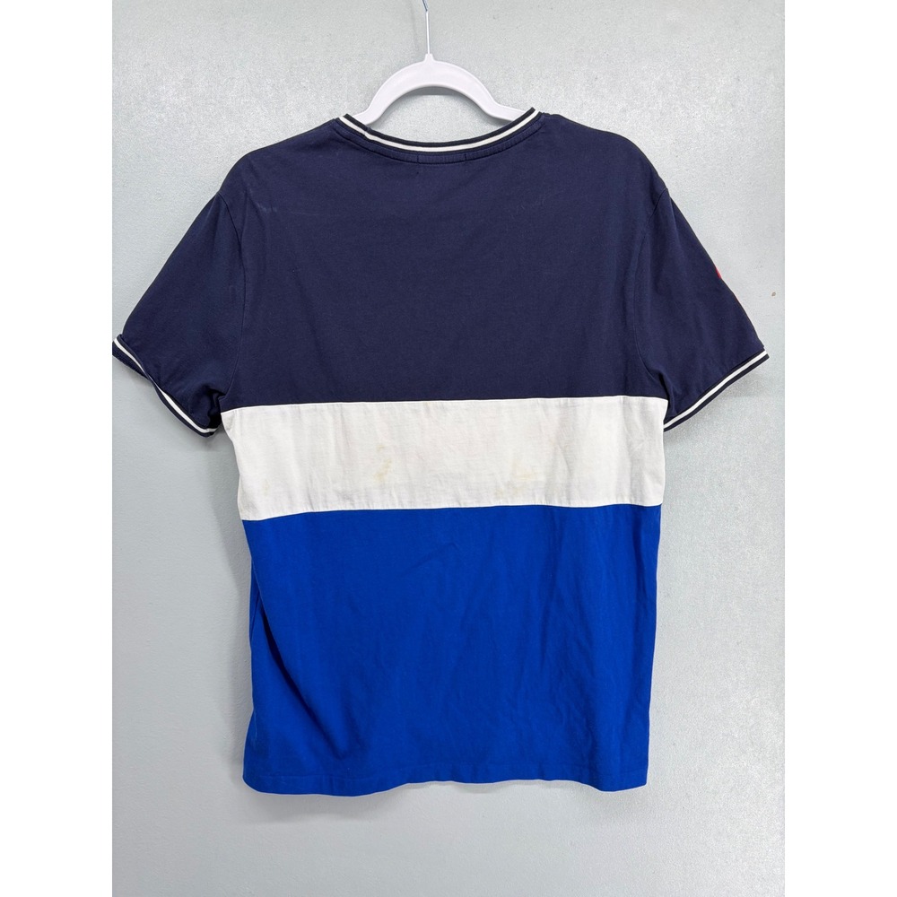 Polo Ralph Lauren Mens T-Shirt Colorblock USA Shield Logo Navy White Blue M - Picture 3 of 6